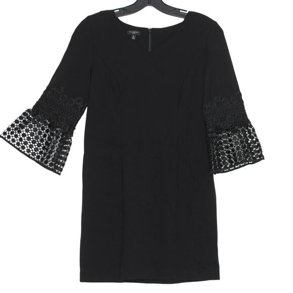 Talbots Dress Minimalist Capsule Timeless Classic Dark Academia Goth Black 2P - Picture 4 of 4